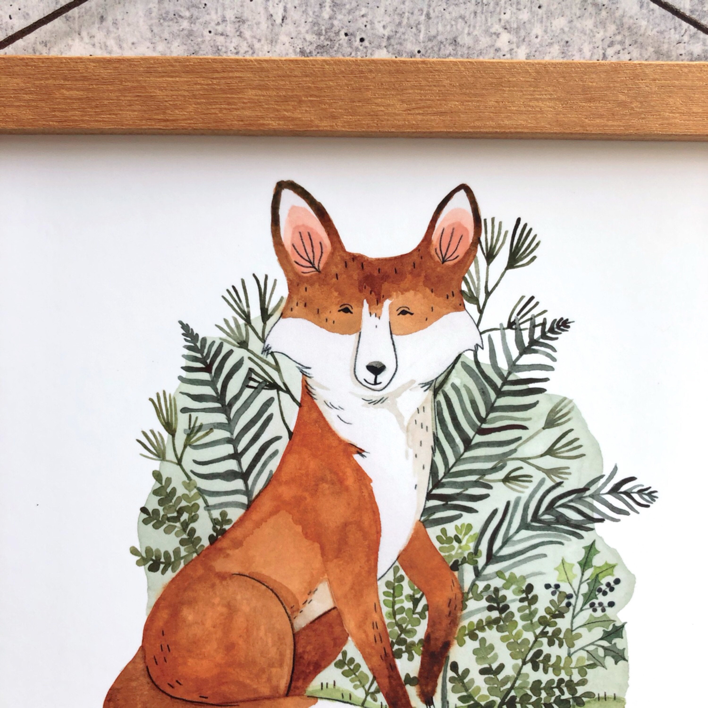 Fox & Clover Print
