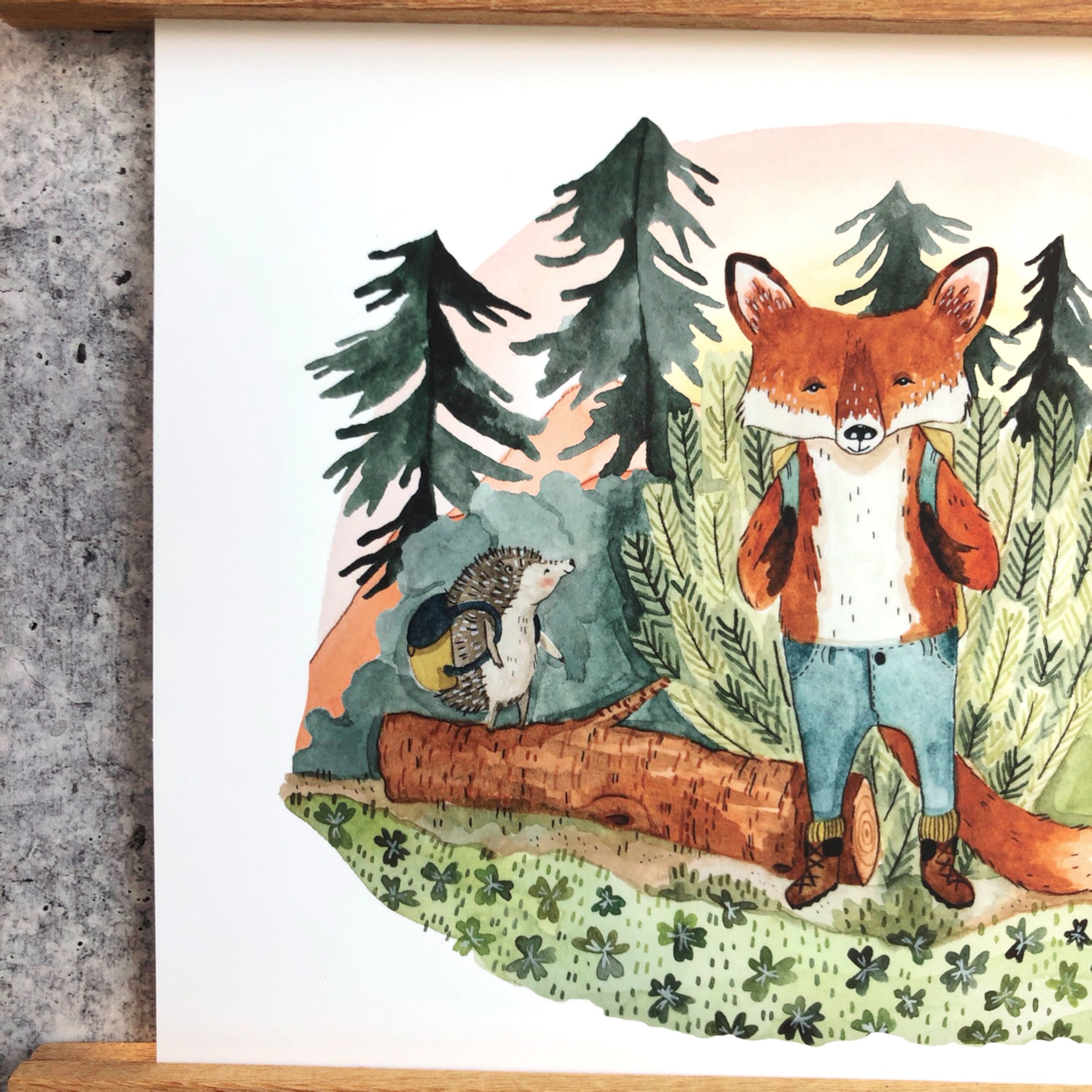 Fox Hike Print