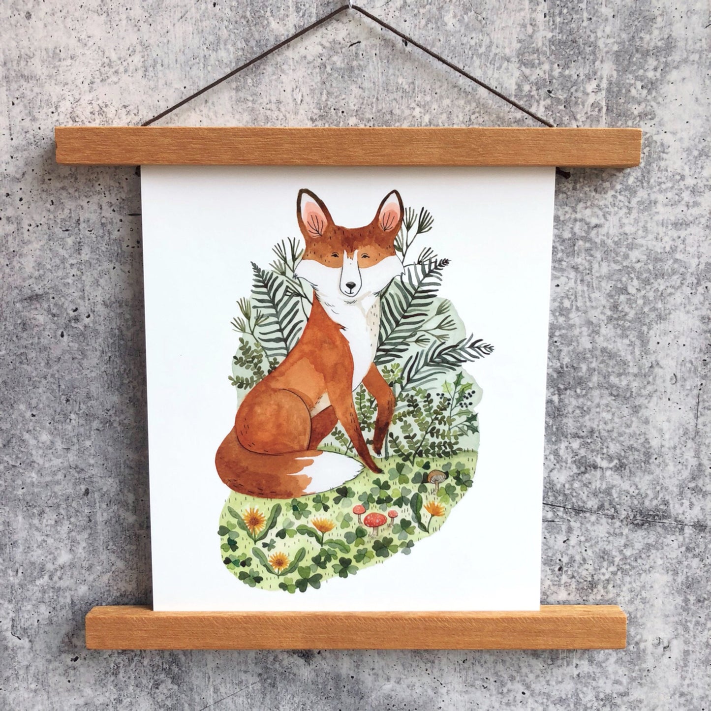 Fox & Clover Print