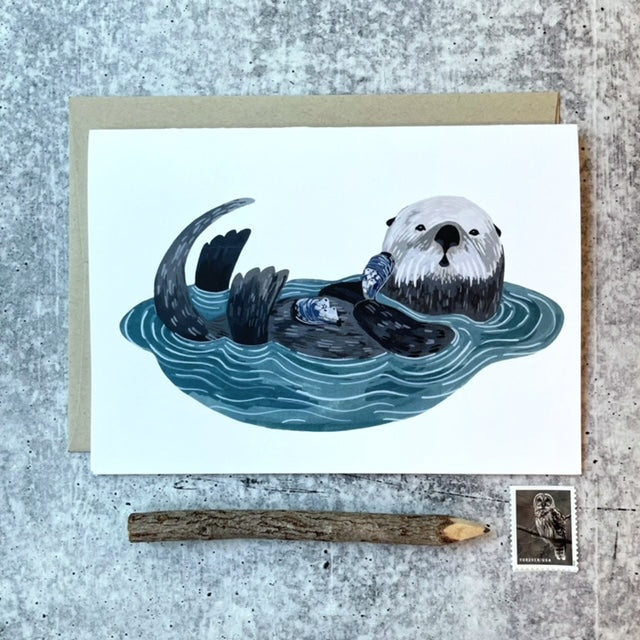 Playful Otter Card