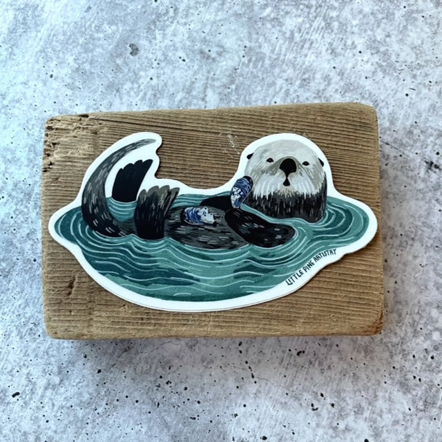 The Playful Otter: Sticker By Number