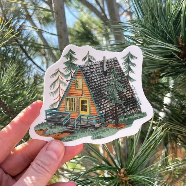 A-Frame Cabin Sticker