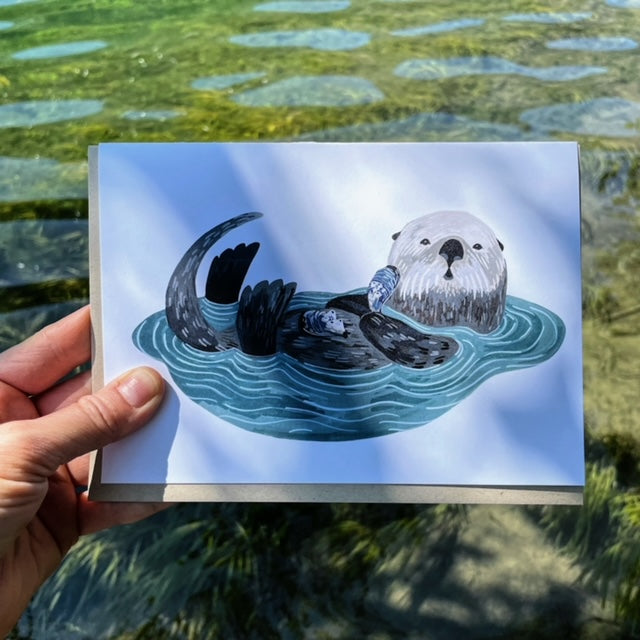 Playful Otter Card