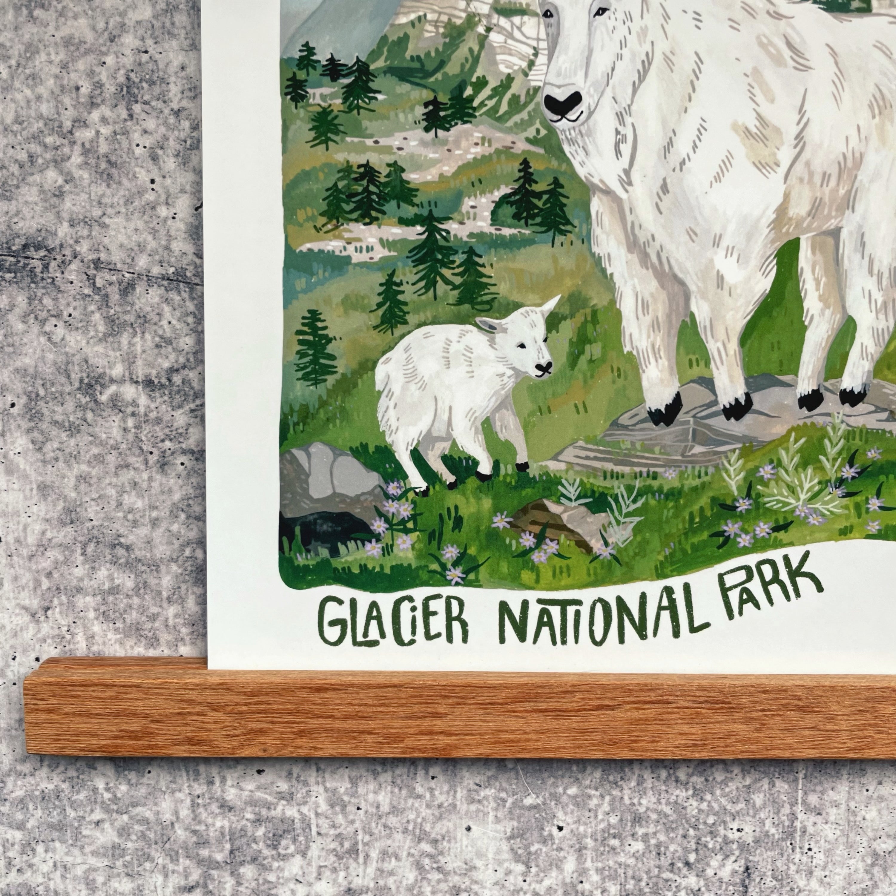 Glacier Goat Print (w/words)