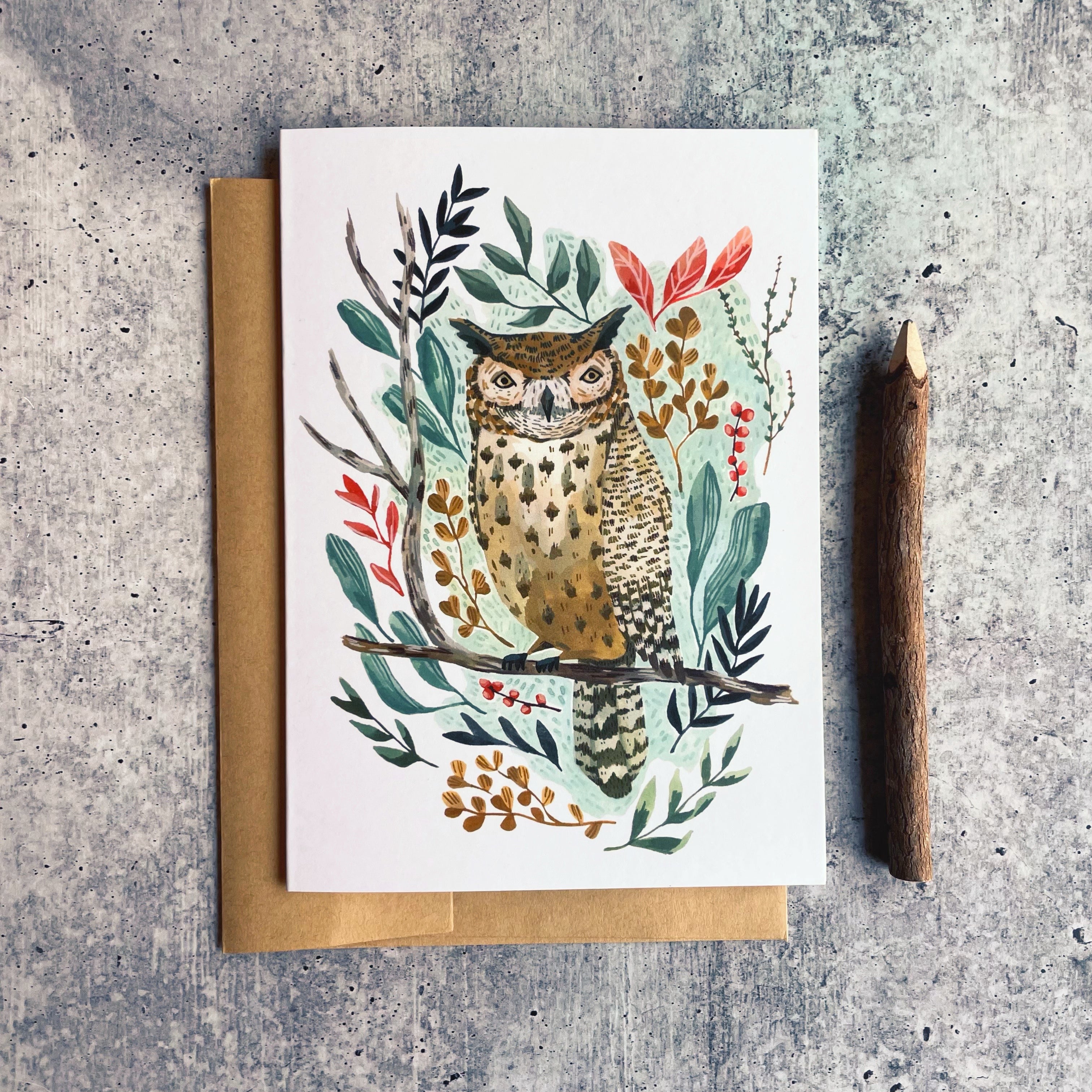 Flora Owl Card