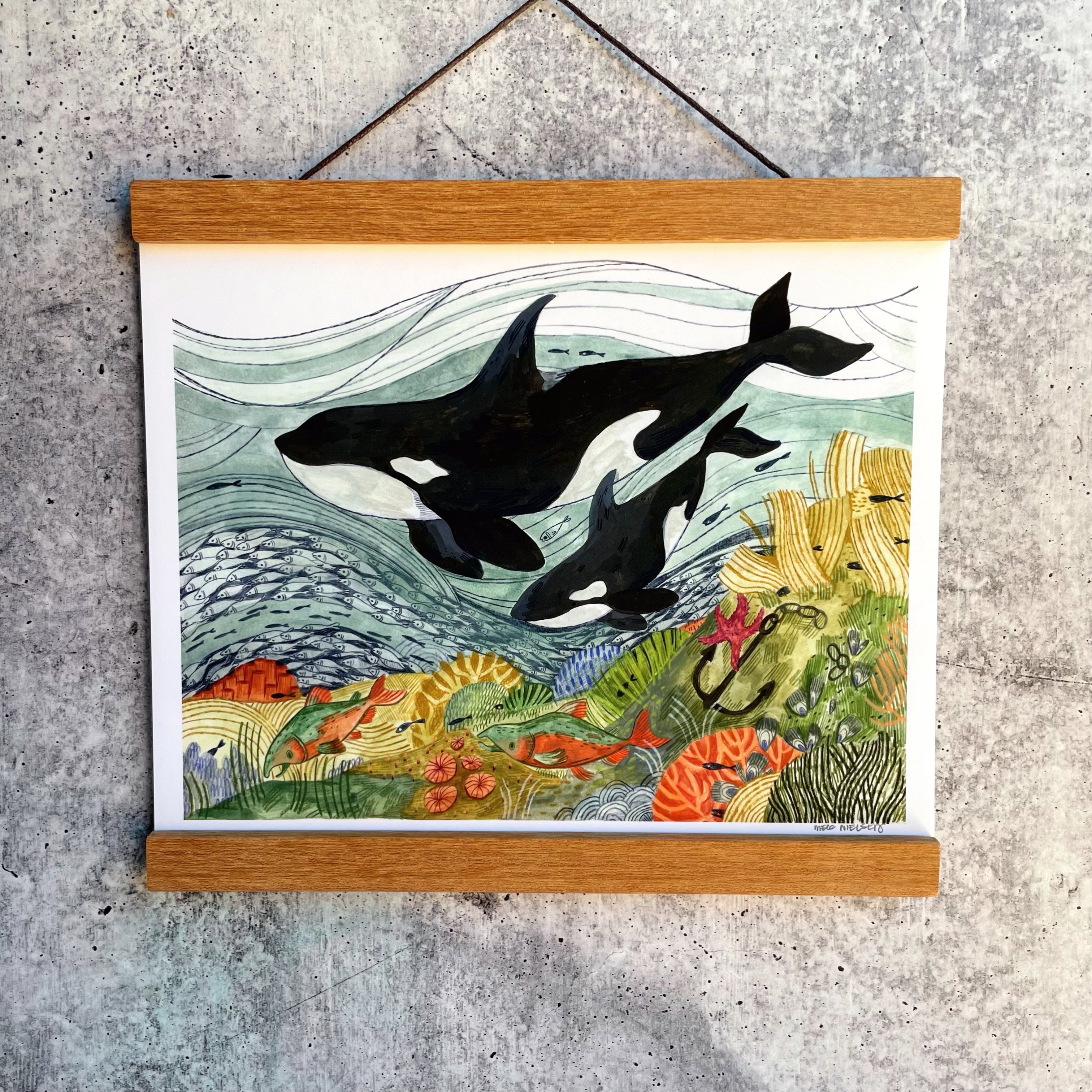 Ocean Orcas Print