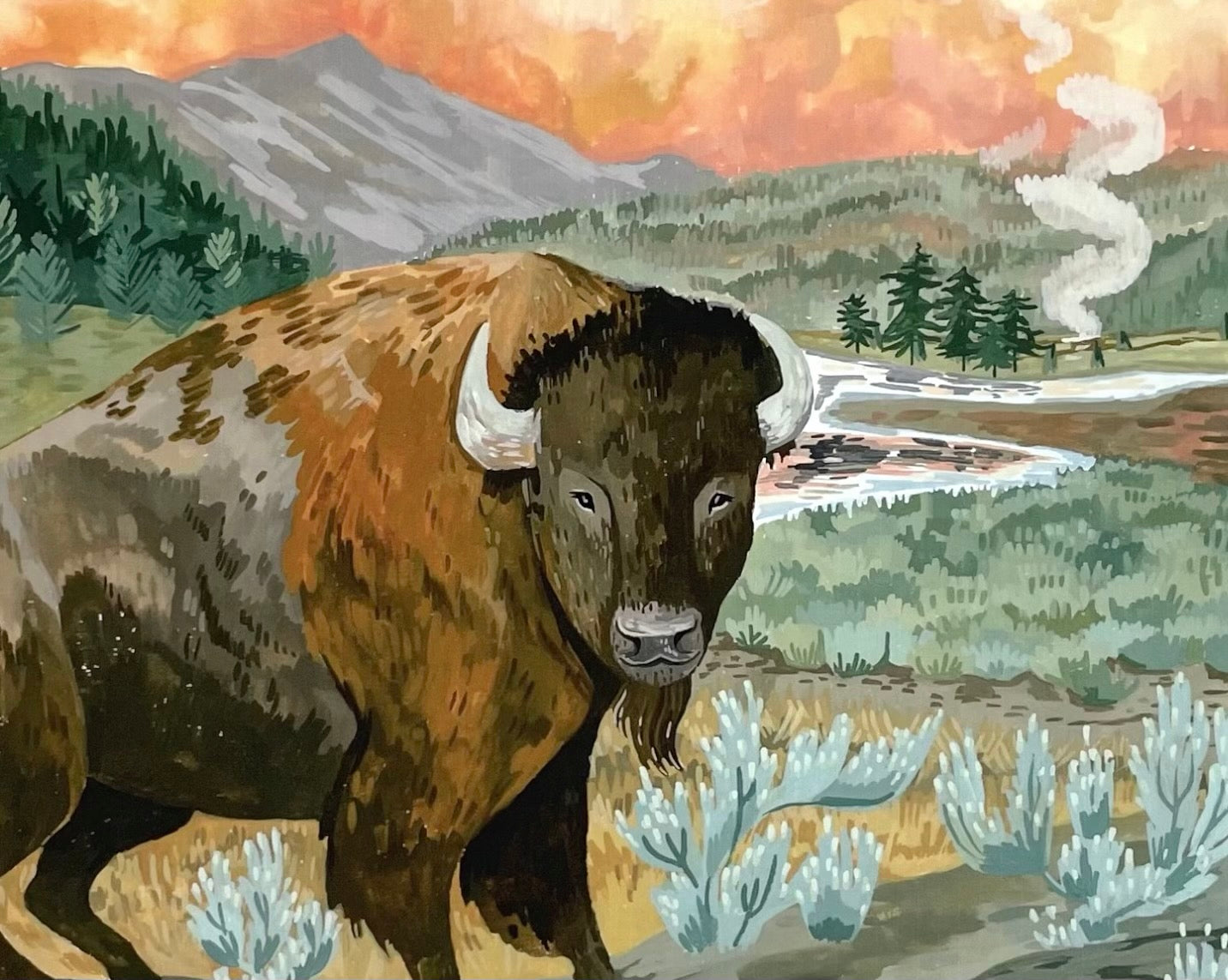 Yellowstone Bison Print (no words)