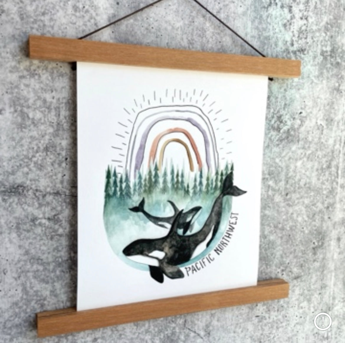 PNW Orcas Print (w/words)